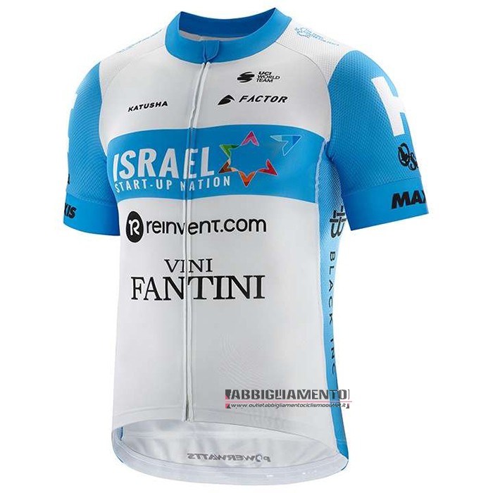 Abbigliamento Israel Cycling Academy 2020 Manica Corta e Pantaloncino Con Bretelle Azzurro Bianco - Clicca l'immagine per chiudere